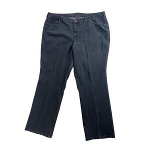 Anne Klein Jeans Divine Women Gray Wash Denim Straight Leg Mid Rise Stretch